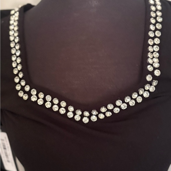 Vocal Black and Silver Top Double-Row Rhinestone - Picture 2 of 5